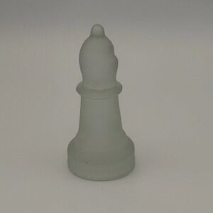Bishop Glass Chess Replacement‎ Piece - 1 Frosted ONLY - 2.5" Tall